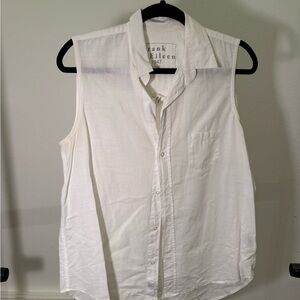 Frank & Eileen Classic White Sleeveless Shirt